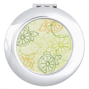 Lemon Pattern Makeup Mirror