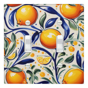 Lemon pattern Mediterranean Italian Citrus Fruit Light Switch Cover