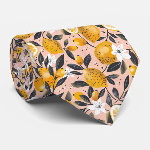 Lemon Pattern Men's Necktie 