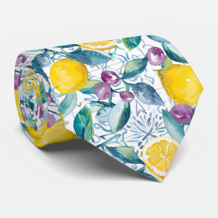 Lemon Pattern Men's Necktie 