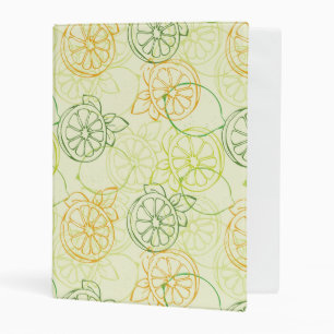 Lemon Pattern Mini Binder