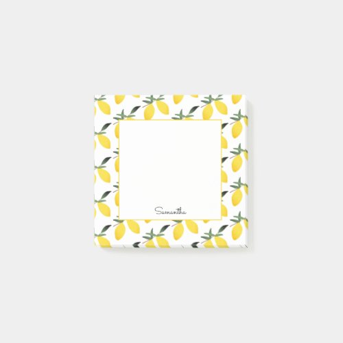 Lemon Pattern Name Post_it Notes