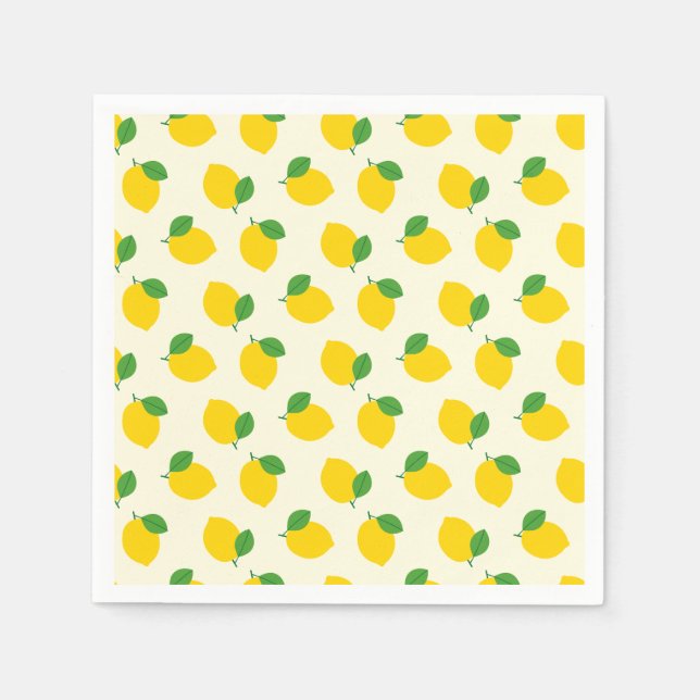  Lemon Pattern Napkins (Front)