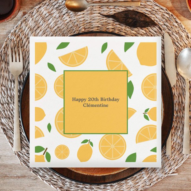 Lemon Pattern  Napkins (Lemon Pattern Napkins)
