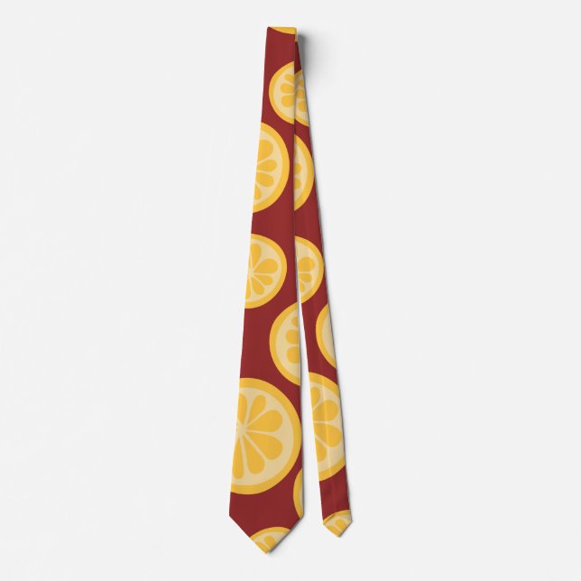 Lemon pattern neck tie (Front)