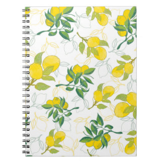 lemon pattern notebook