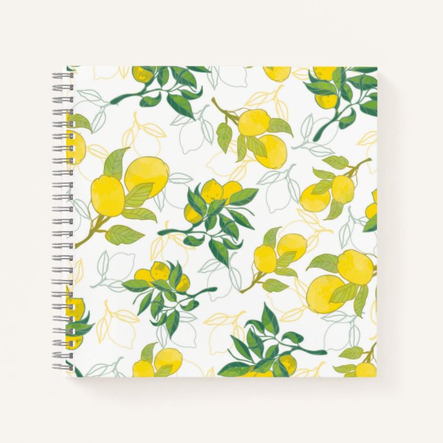 lemon pattern notebook (Front)