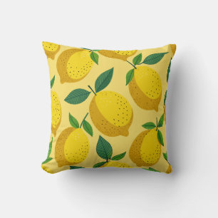 Lemon, pattern pictures throw pillow