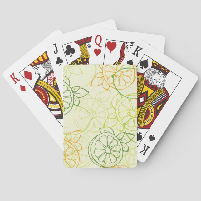 Lemon Pattern Poker Cards (Back)