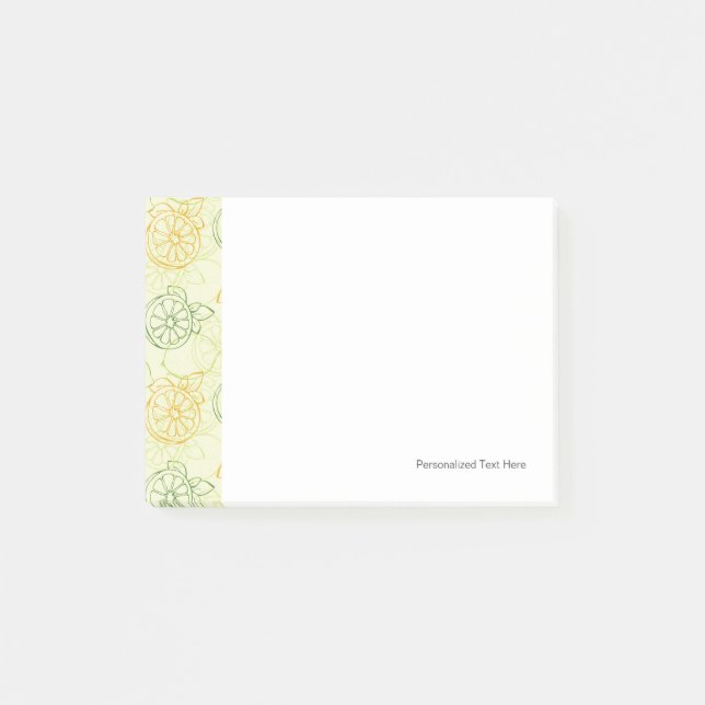 Lemon Pattern Post-it Notes (Front)