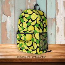 Lemon Pattern Printed Backpack