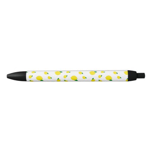 Lemon Pattern Printed  Black Ink Pen