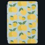 Lemon Pattern Retro Fruit Yellow On Green iPad Air Cover<br><div class="desc">Retro Fruit Print - Lemon Pattern – Yellow on Green.</div>