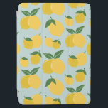 Lemon Pattern Retro Fruit Yellow On Green iPad Air Cover<br><div class="desc">Retro Fruit Print - Lemon Pattern – Yellow on Green.</div>