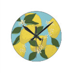 Lemon Lime Polka Dot Kitchen Wall Clock | Zazzle