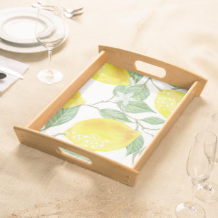 Lemon Pattern Serving Tray