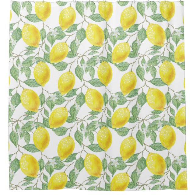 Lemon Pattern Shower Curtain (Front)