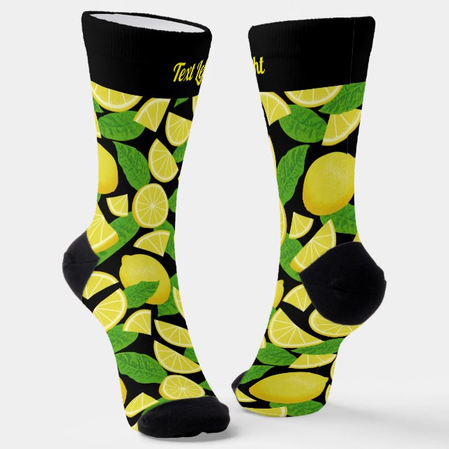 Lemon Pattern Socks (Angled)