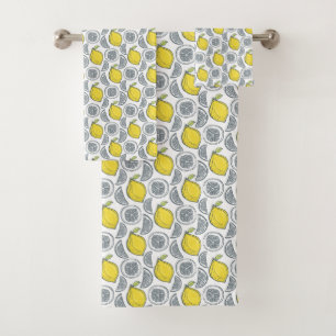 Lemon Pattern towel set