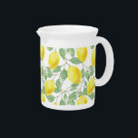 Lemon Pattern Yellow and Green Beverage Pitcher<br><div class="desc">This pretty pitcher matches our other Lovely Lemons pattern items, so be sure to see those, as well. Viewing this beyond Zazzle dot com? Click the item to find out how much you can save on it with today's SALE! Design compilation copyright by Laurie Bethard, DBA Country_Sweet. You're invited to...</div>