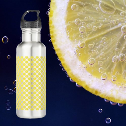 Lemon Pattern Yellow Fruit Stainless Steel Water Bottle