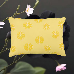 Lemon Pattern Yellow Pillow