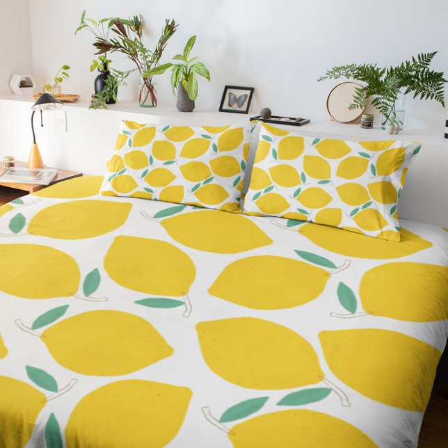 Lemon-Patterned Custom Background Color Pillow Case (Creator Uploaded)