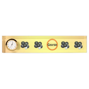 Lemon Peach Lawn Bowls, Desk Nameplate