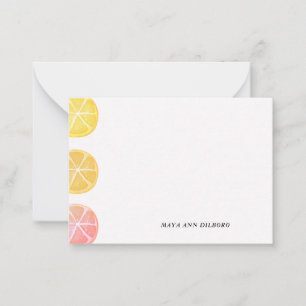 Lemon Personalized Note Cards