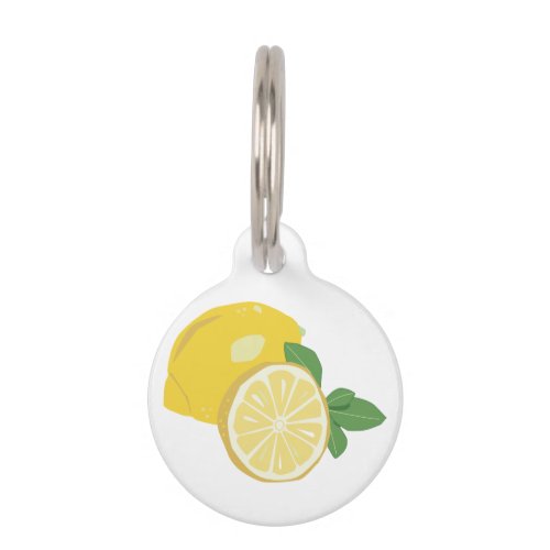 Lemon Pet ID Tag