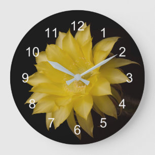 Lemon Pie  cactus flower delight Large Clock