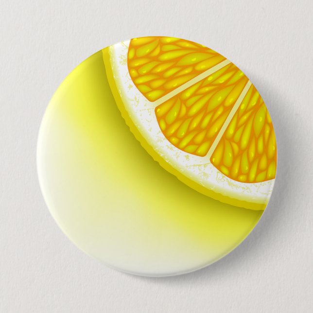 Lemon Pieces Pinback Button (Front)