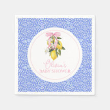 Lemon Pink Bow La Dolce Vita Baby Shower