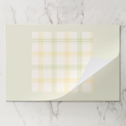 Lemon Plaid Paper Placemats for Entertaining