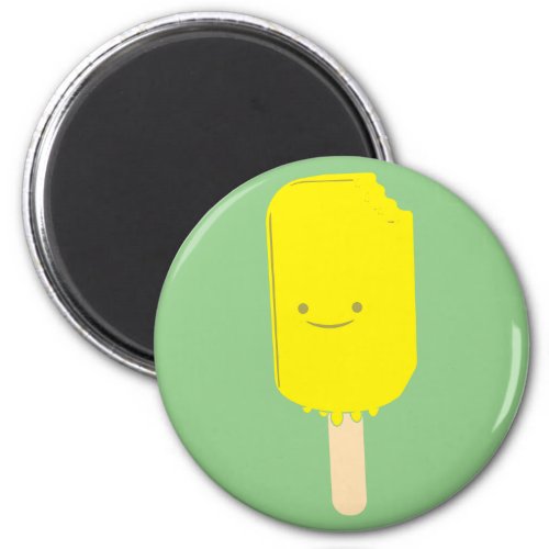 Lemon Popsicle Cartoon Drawing Magnet