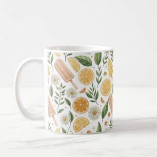 Lemon Popsicle & Daisy Floral Mug – Citrus Garden 