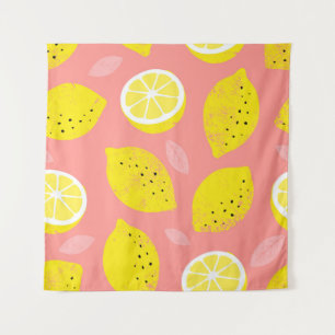 Lemon print, bright seamless summer pattern. tapestry