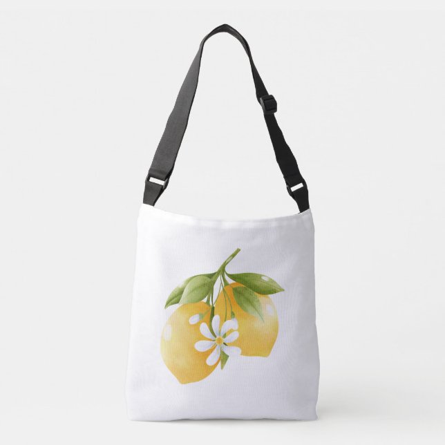 Lemon Print Crossbody Bag (Front)