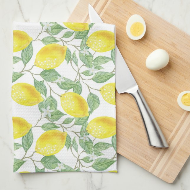 Lemon Print Kitchen Towel (Quarter Fold)
