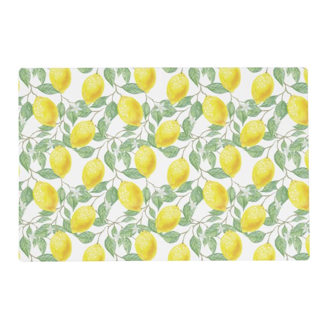 Lemon Print Placemat, Nice and Practical Placemat (Front)