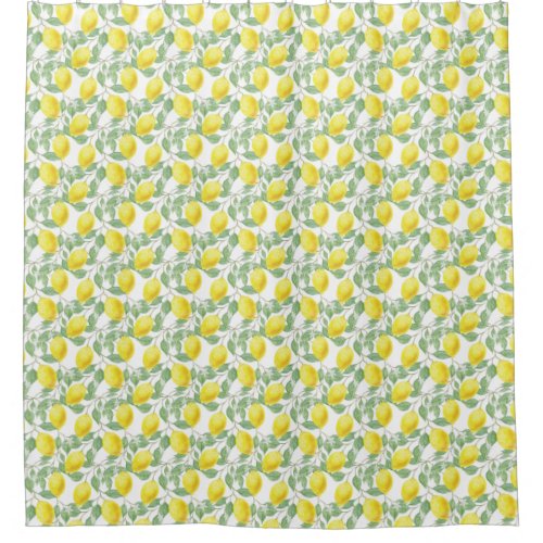 Lemon Print Shower Curtain