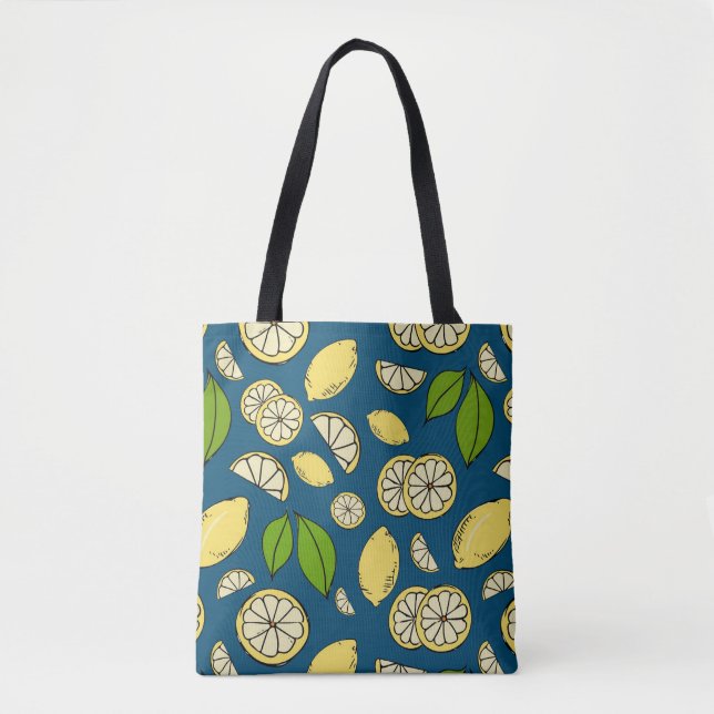 Lemon Print Tote Bag (Front)