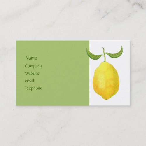 Lemon Profile Card Business Card