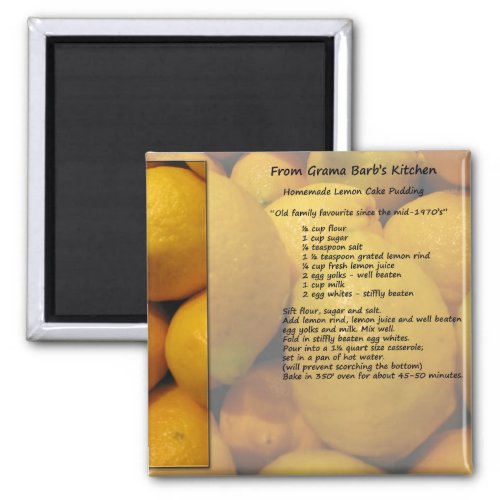 Lemon Pudding_Cake Recipe Magnet