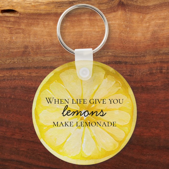 Lemon Quote Keychain (Front)