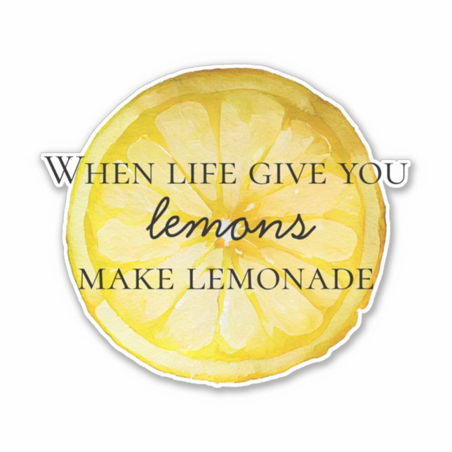 Lemon Quote Sticker (Front)