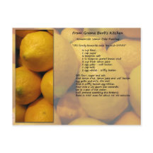 Lemon Recipe Postcard