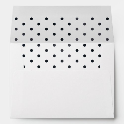 Lemon Return Address and Polka Dot Lined envelope