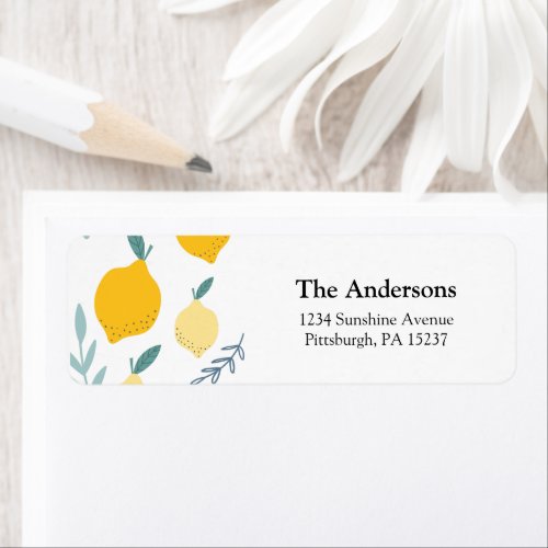 Lemon Return Address Label