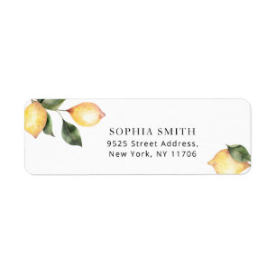 Lemon return Address Label